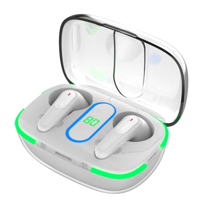 PRO 70 TWS Bluetooth-compatible 5.3 Earphone Breathing Light Wireless Earbuds Clear Call Stereo Touch Control Headphones - White - 1