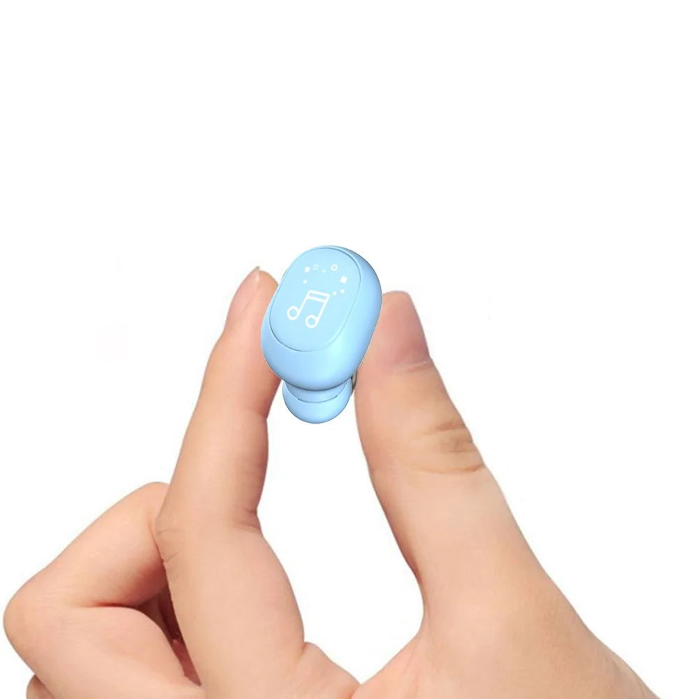 F911 Bluetooth-compatible Earbud Single Wireless Earphone Mini Headset Hands-Free Car Headphone Earpiece - Blue - 2
