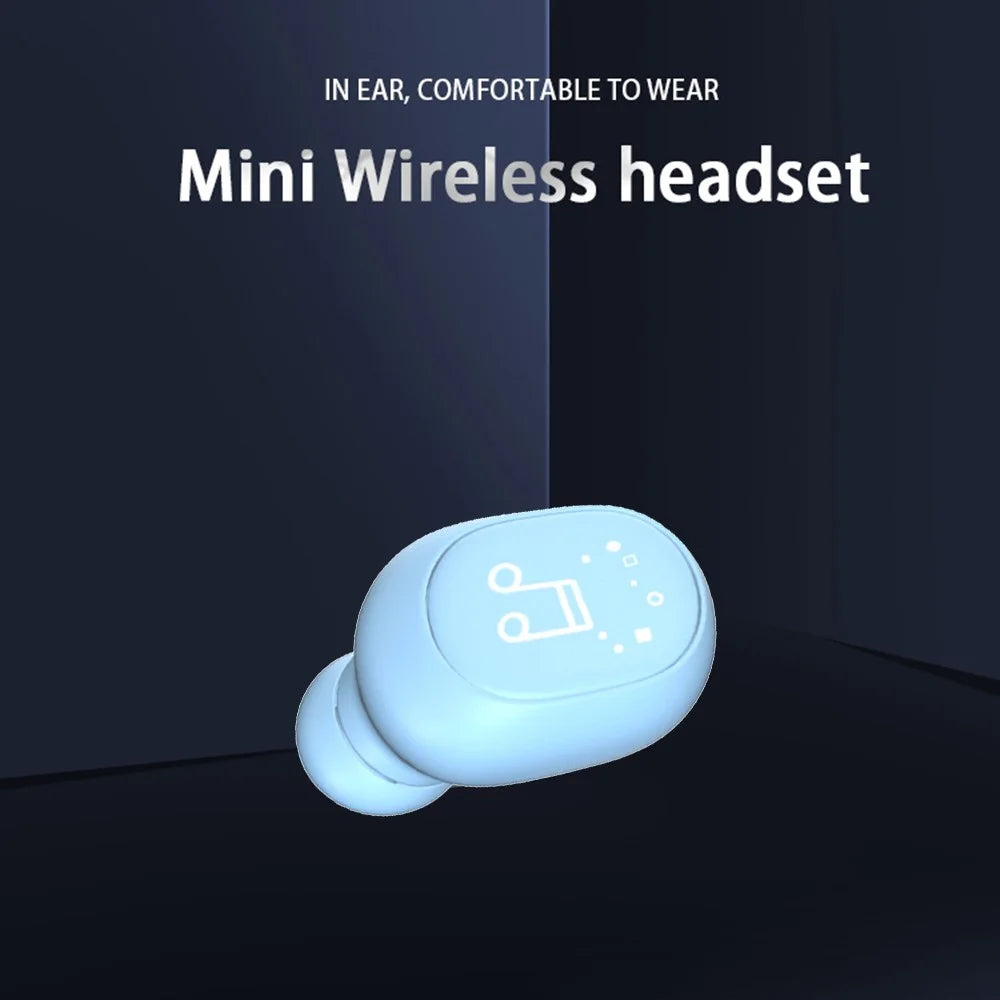 F911 Bluetooth-compatible Earbud Single Wireless Earphone Mini Headset Hands-Free Car Headphone Earpiece - Blue - 3