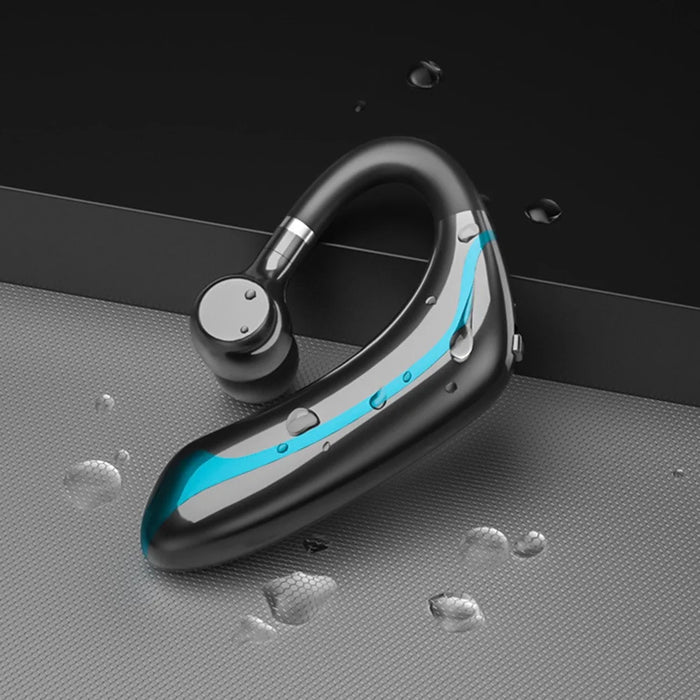 M70 Touch Control Bluetooth-compatible 5.0 Single Ear Headphone Business Style Wireless Headset Ear-Hook Earphone CVC Noise Cancelling Headphone - Black - 6