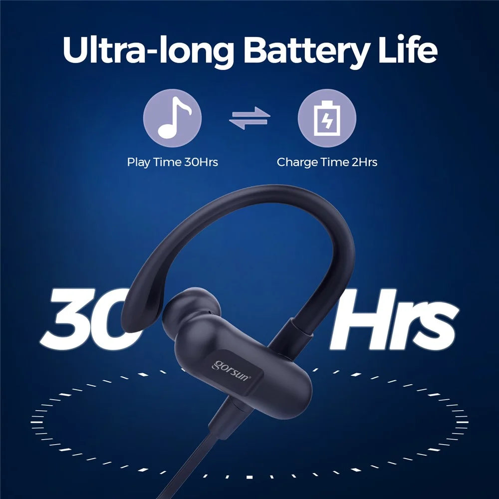 GORSUN E20 Sports Earphones IPX5 Waterproof Ear Hook Wireless Bluetooth-compatible Headphones - 6