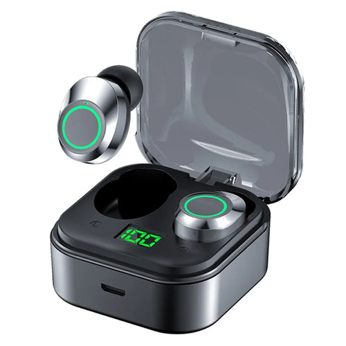 ydmini Wireless Bluetooth-compatible Headset TWS In-Ear Earbuds Breathing Light Sports Headphone with Digital Display - 1