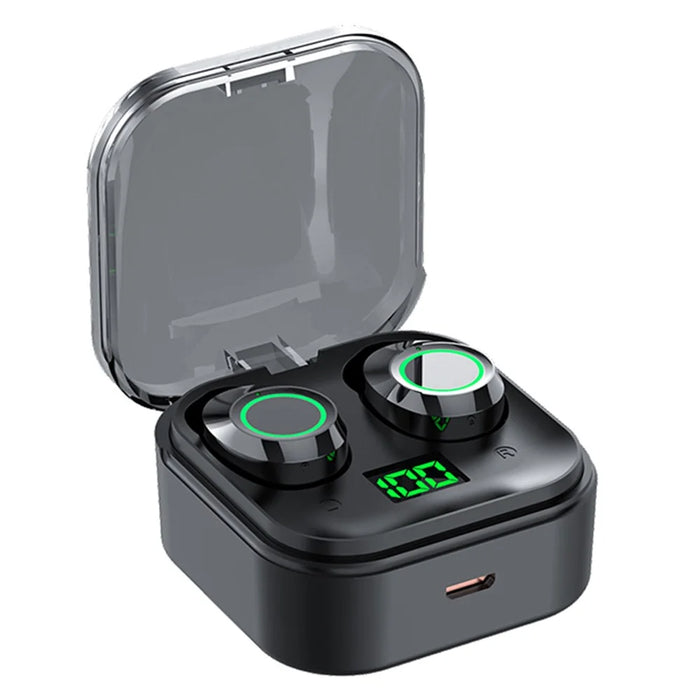 ydmini Wireless Bluetooth-compatible Headset TWS In-Ear Earbuds Breathing Light Sports Headphone with Digital Display - 2
