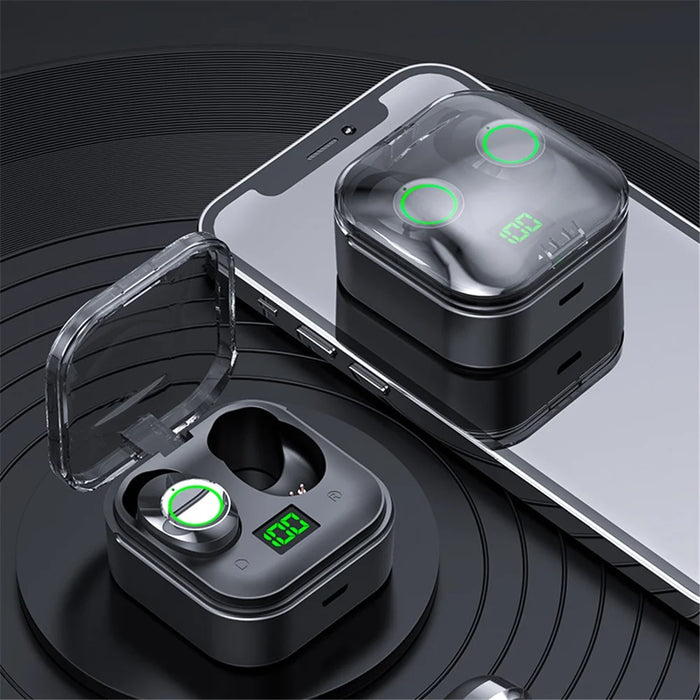ydmini Wireless Bluetooth-compatible Headset TWS In-Ear Earbuds Breathing Light Sports Headphone with Digital Display - 4