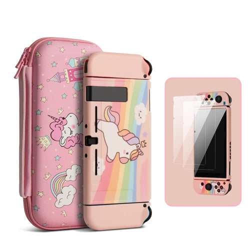 Carrying Case Kit for Nintendo Switch, Travel Storage Bag with Protective Case and Screen Protector - 1