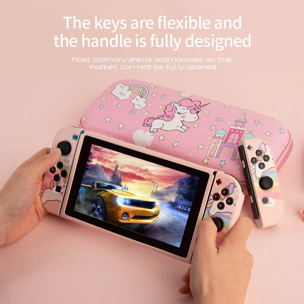 Carrying Case Kit for Nintendo Switch, Travel Storage Bag with Protective Case and Screen Protector - 4