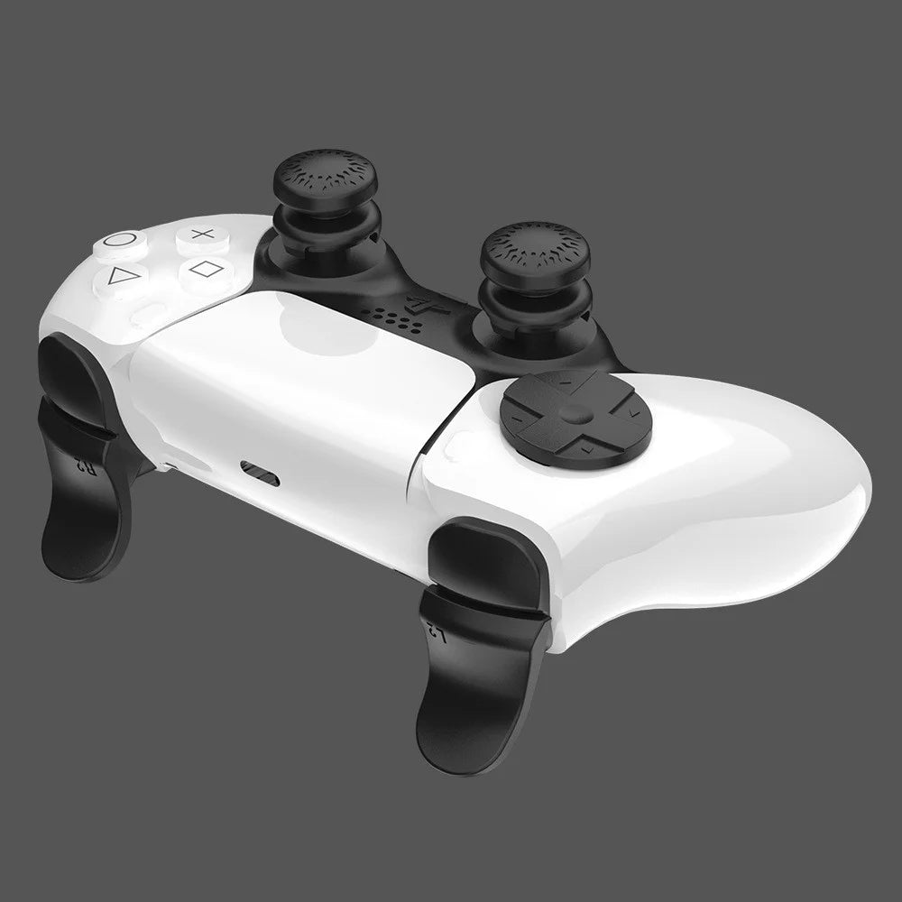 For Playstation 5 PS5 Controller Thumb Grips Sticks Joystick + L2 R2 Trigger Extender + D-pad Button Set Anti-Slip Replacement Parts - 7