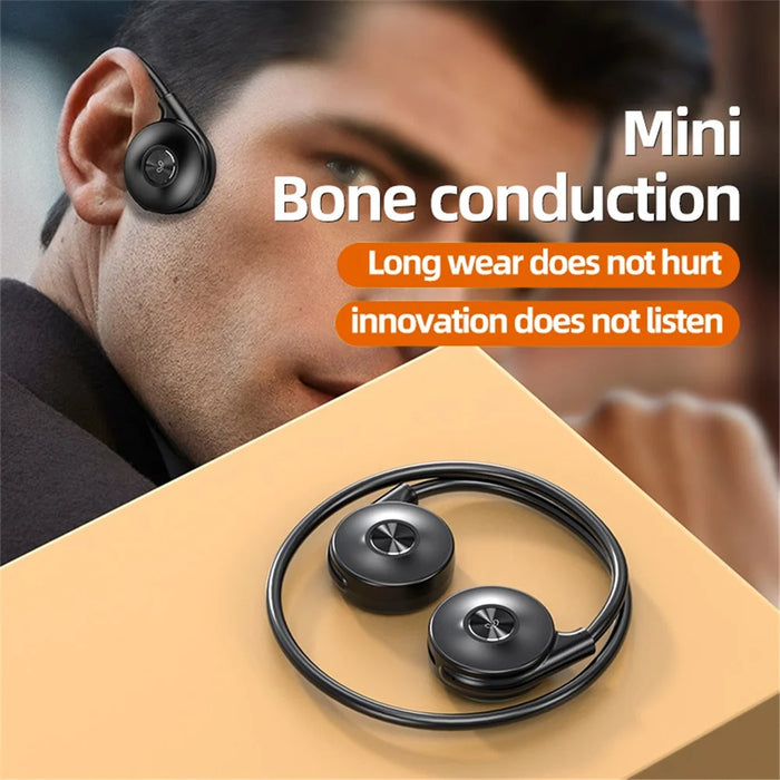 M1S Bone Conduction Headphone Bluetooth-compatible Headset Running Sports Earphone Stereo Sound Headphone - Black - 3