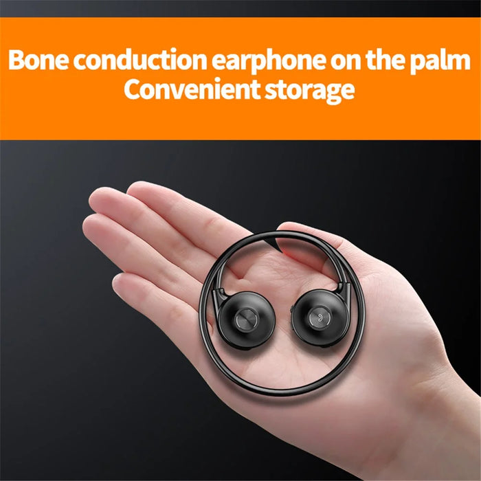 M1S Bone Conduction Headphone Bluetooth-compatible Headset Running Sports Earphone Stereo Sound Headphone - Black - 4