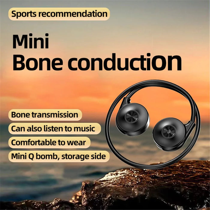 M1S Bone Conduction Headphone Bluetooth-compatible Headset Running Sports Earphone Stereo Sound Headphone - Black - 5