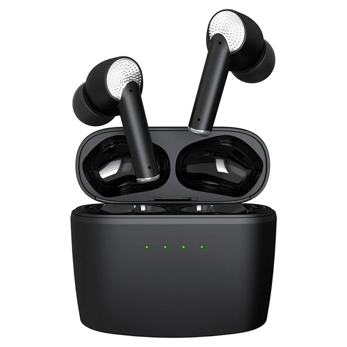 J8 Bluetooth-compatible Headphones with Indicator Light Portable TWS Earbuds Noise Reduction Wireless Headset - Black - 1
