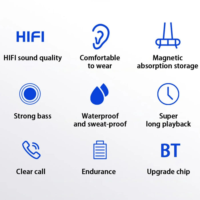 G03 Magnetic Neckband Bluetooth-compatible Headset Sport Wireless Strong Bass Music Calling Earphone - Red - 2