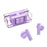 E90 Transparent Design TWS Wireless Bluetooth-compatible 5.3 Earphone Digital Display Stereo Music Touch Headset - Purple - 1