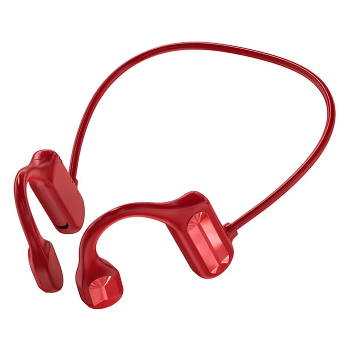 BL09 Bone Conduction Wireless Bluetooth-compatible 5.2 Headphone Type-C Ear-Hook Sports Sweatproof Headset Earphone - Red - 1