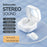BY18 Digital Display Bluetooth-compatible Headphone Wireless Headset with Charging Case - White - 2