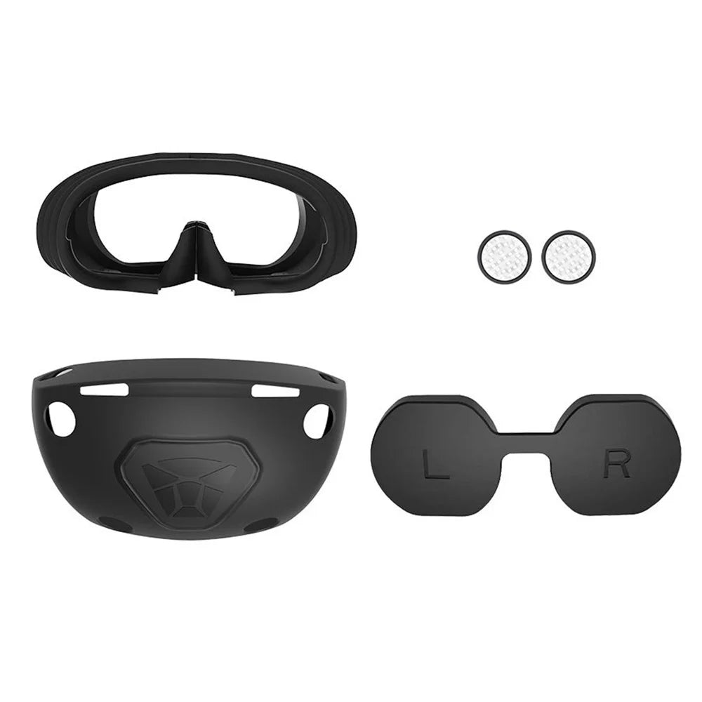 HIBLOKS 4Pcs Silicone Protective Case Set for PS VR2 Headset Lens Cover VR Accessories - 1