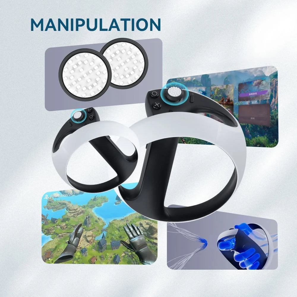 HIBLOKS 4Pcs Silicone Protective Case Set for PS VR2 Headset Lens Cover VR Accessories - 5