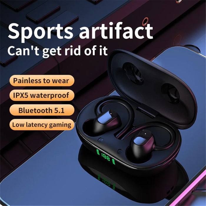X10pro Bluetooth-compatible Headset Sports Headphone TWS Wireless Ear Hook Design Earphone with Charging Case - 2