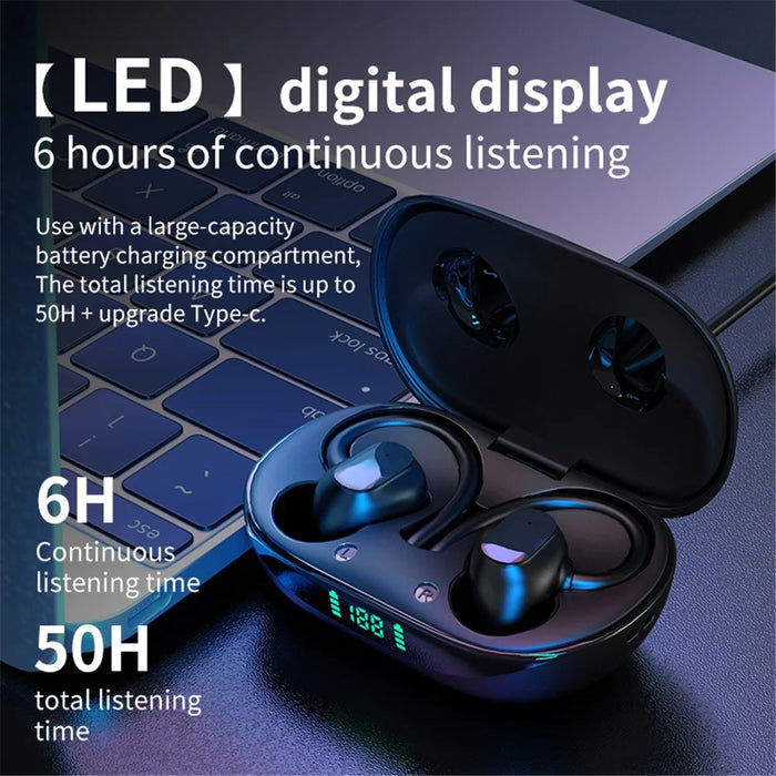 X10pro Bluetooth-compatible Headset Sports Headphone TWS Wireless Ear Hook Design Earphone with Charging Case - 4