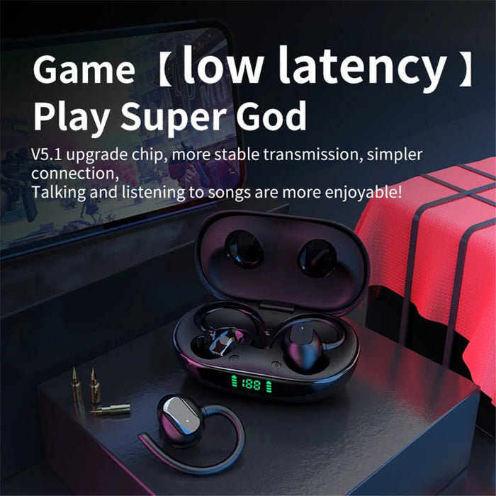 X10pro Bluetooth-compatible Headset Sports Headphone TWS Wireless Ear Hook Design Earphone with Charging Case - 5