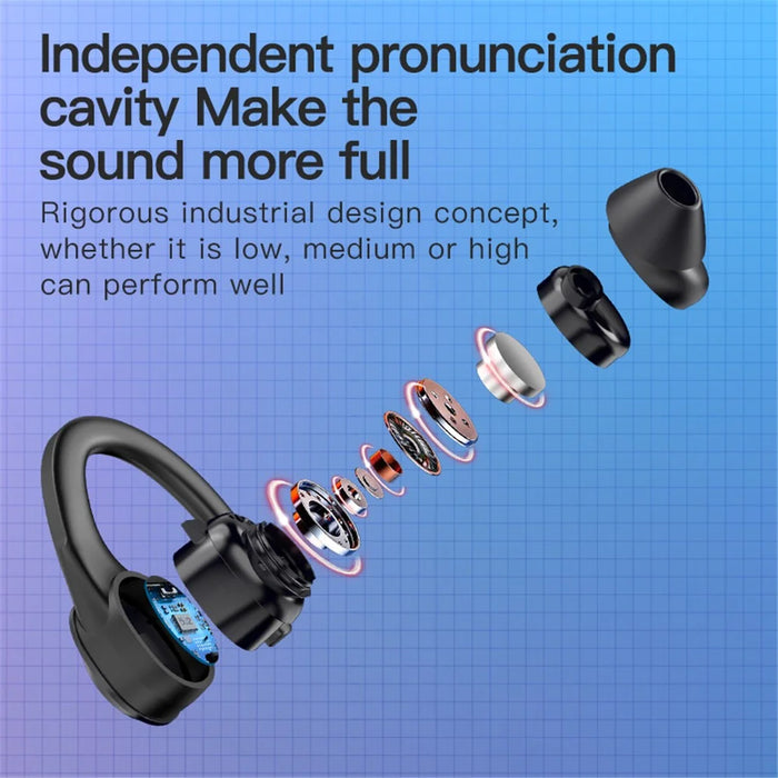 AX9 Bluetooth-compatible 5.2 TWS Headset Wireless Earbuds Digital Display Headphones Ear-Hook Sports Earphones - 4
