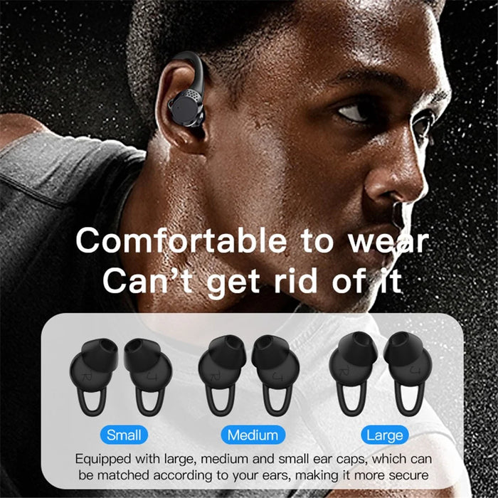 AX9 Bluetooth-compatible 5.2 TWS Headset Wireless Earbuds Digital Display Headphones Ear-Hook Sports Earphones - 6