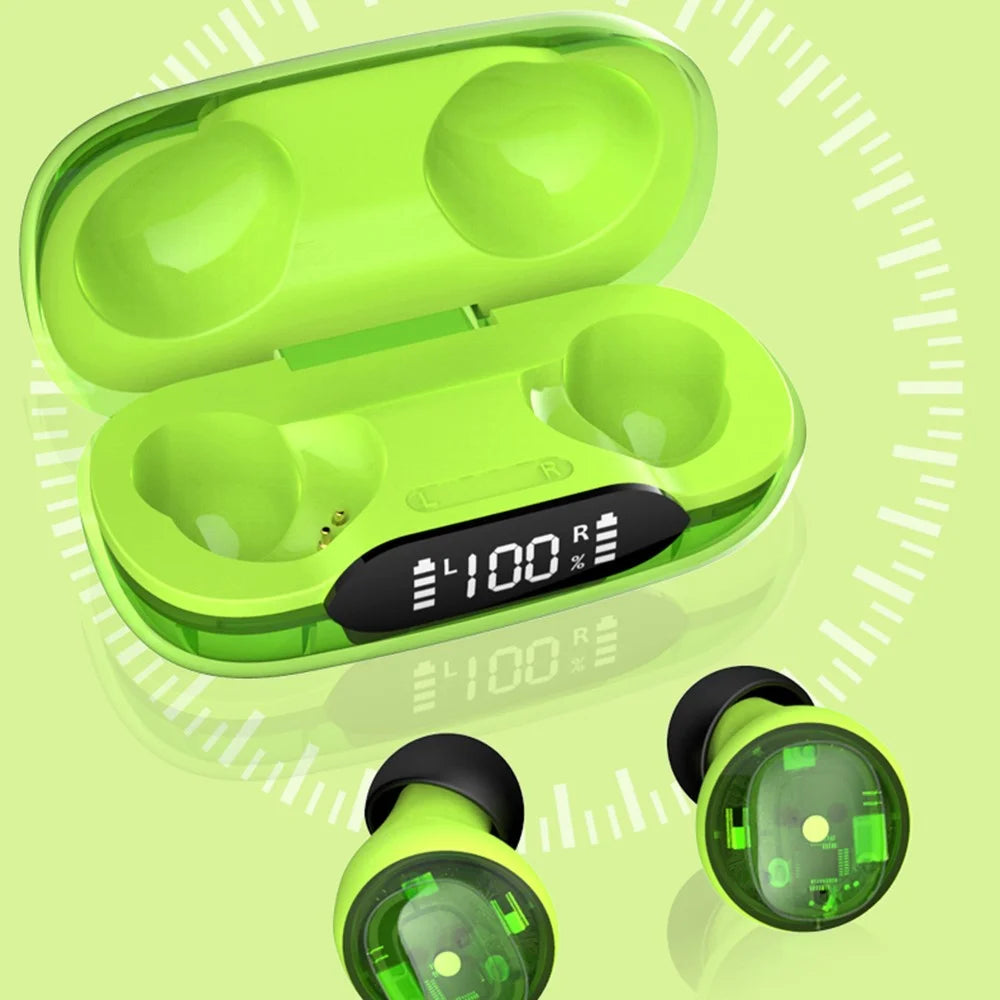 H20 Bluetooth-compatible Headset Sports Headphone TWS Wireless Earphone with Digital Display Charging Case - Purple - 6