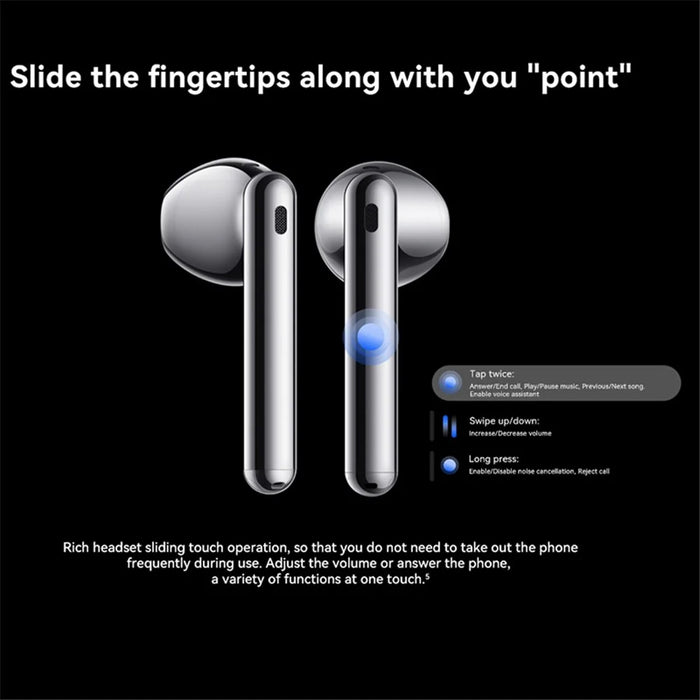 HUAWEI FreeBuds 4E True Wireless Bluetooth-compatible Earphones Semi-open in-Ear Earbuds Active Noise Cancelling Headphones (Chinese Version) - Silver - 6