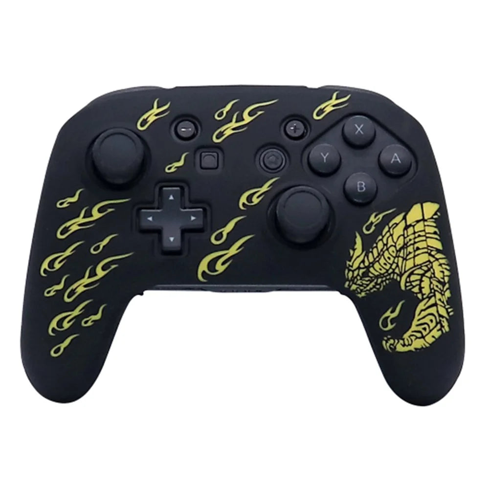 For Nintendo Switch Pro Controller Anti-skid Soft Silicone Case Gamepad Protective Cover - Yellow - 1