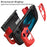 For Steam Deck Frosted PC Protective Case Detachable Game Console Anti-drop Shell - Red+Black - 3