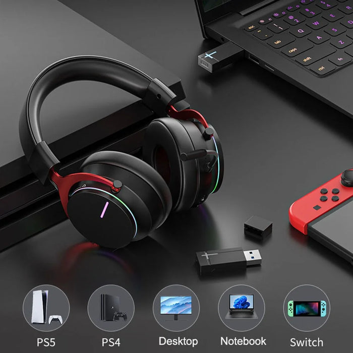 AOLION ALP5068 Gaming Headphones Compatible with PS5 Console 5.8G Wireless Bluetooth-compatible Headset - 3