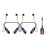 B10 2Pcs Wireless Neckband Headphones Silicone Neck-mounted Bluetooth-compatible Earphones with Transmitter - 1