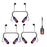 B10 3Pcs Neck Hanging Wireless Bluetooth-compatible Earphones Sports Neckband Headphones with Transmitter - 1