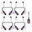 B10 4Pcs Sports Neckband Headphones Neck Hanging Wireless Bluetooth-compatible Earphones with Transmitter - 1