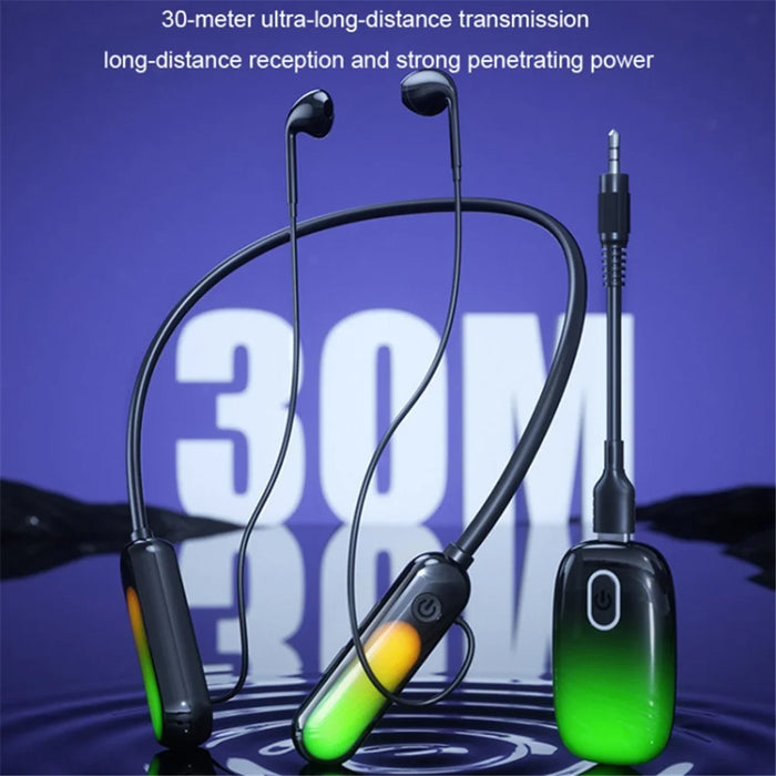 B10 4Pcs Sports Neckband Headphones Neck Hanging Wireless Bluetooth-compatible Earphones with Transmitter - 3