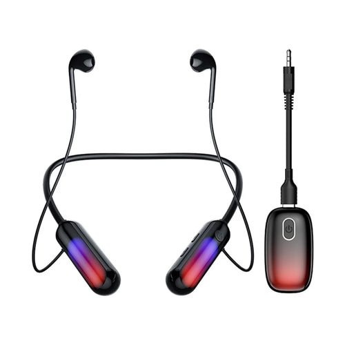 B10 Silicone Neck-mounted Bluetooth-compatible Earphones Wireless Headphones with Transmitter - 1