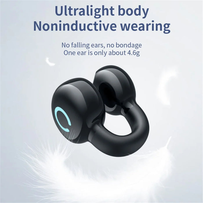 YX09 Clip-On Single Ear Bluetooth-compatible Headset Stereo Business Style Wireless Headphones - Black - 3