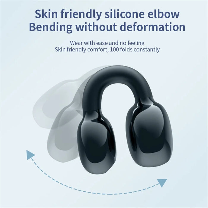 YX09 Clip-On Single Ear Bluetooth-compatible Headset Stereo Business Style Wireless Headphones - Black - 5