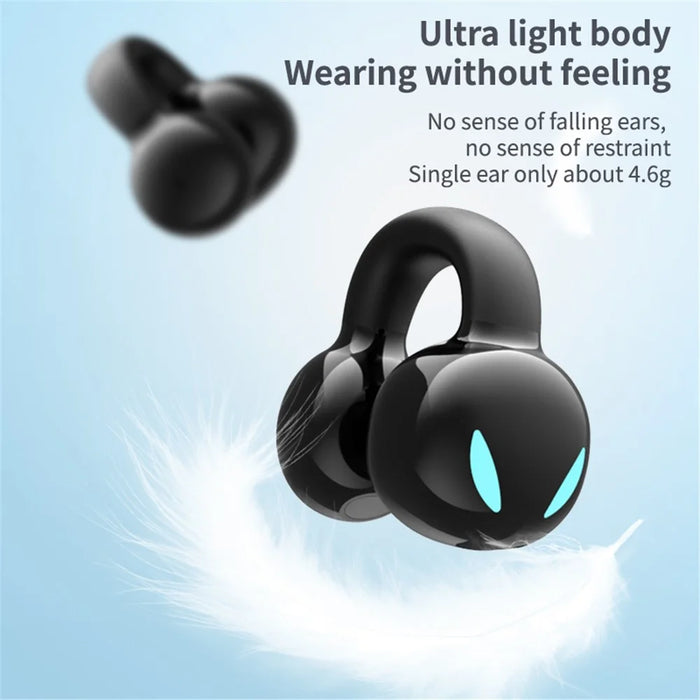 YX03 Open Ear Headphone Bluetooth-compatible 5.3 Wireless Bluetooth-compatible Headset Waterproof Sport Running Clip-on Earphone - Black - 4