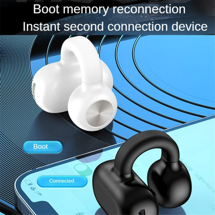 Z28 Bluetooth-compatible 5.3 Clip-on Single Ear Headphone Noise Canceling Wireless EarPhone - Black - 3
