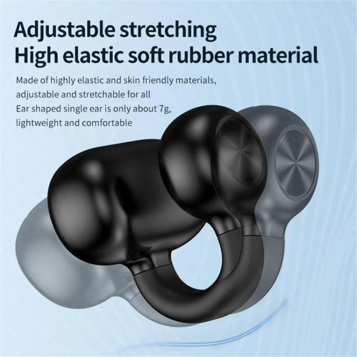 Z28 Bluetooth-compatible 5.3 Clip-on Single Ear Headphone Noise Canceling Wireless EarPhone - Black - 5