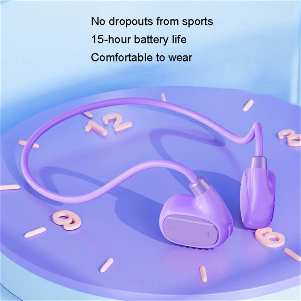 GCD-S11 Air Conduction Wireless Bluetooth-compatible Earphones Open Ear Sports HiFi Headphones - Purple - 2