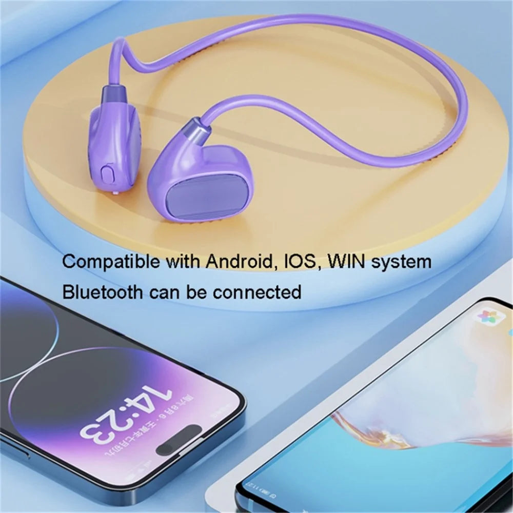 GCD-S11 Air Conduction Wireless Bluetooth-compatible Earphones Open Ear Sports HiFi Headphones - Purple - 3