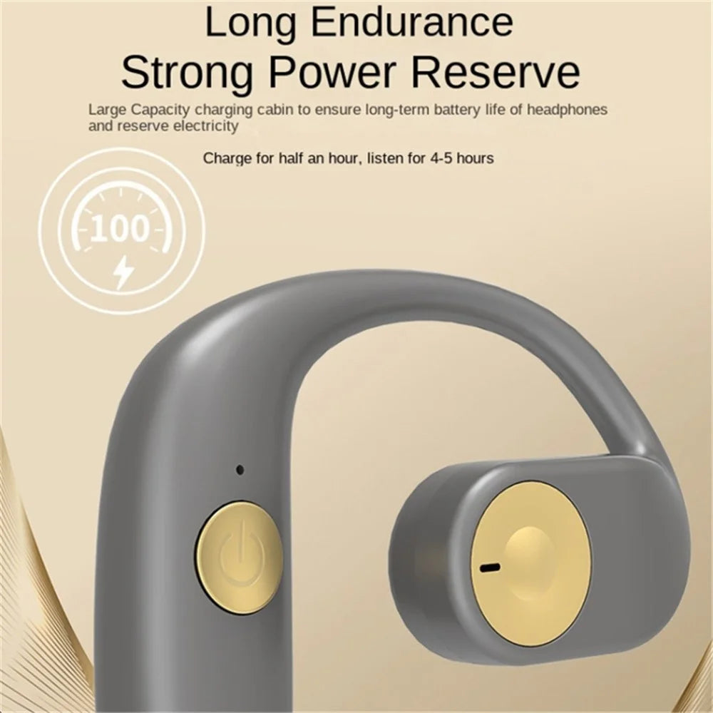 G15 OWS Hook Earphones Air Conduction Wireless Bluetooth-compatible Sports Headphones - Grey - 7