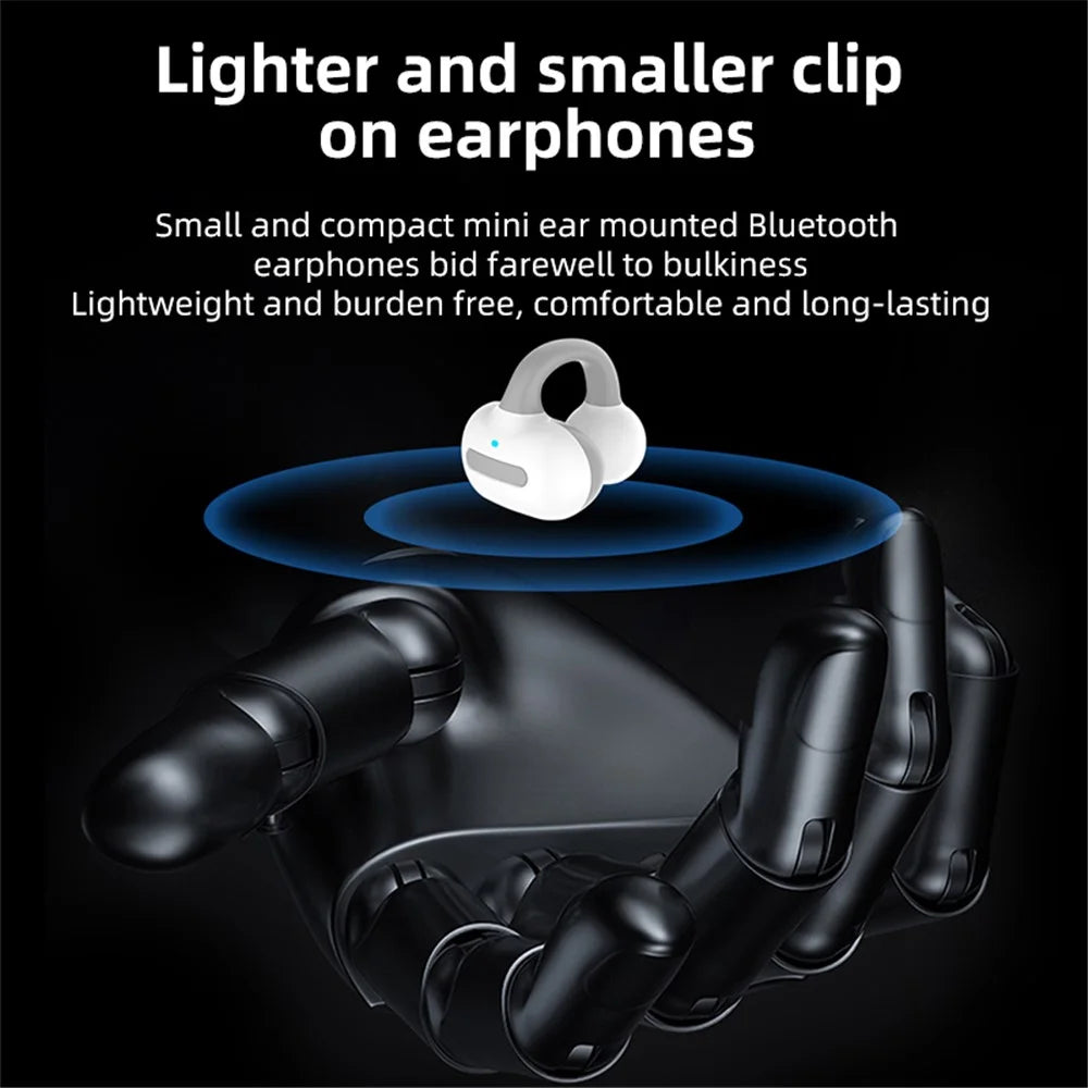 TWS-S8 Wireless Bluetooth-compatible 5.3 Earphones Sweatproof Clip-on Sports Headphones - Black - 4