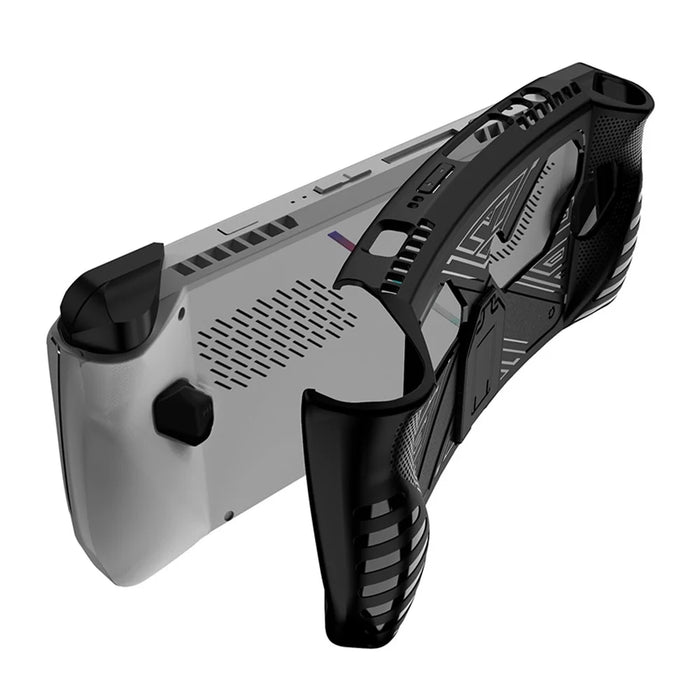 For Asus ROG ALLY Game Console Soft TPU Case Impact Resistant Protective Cover with Kickstand - Black - 2