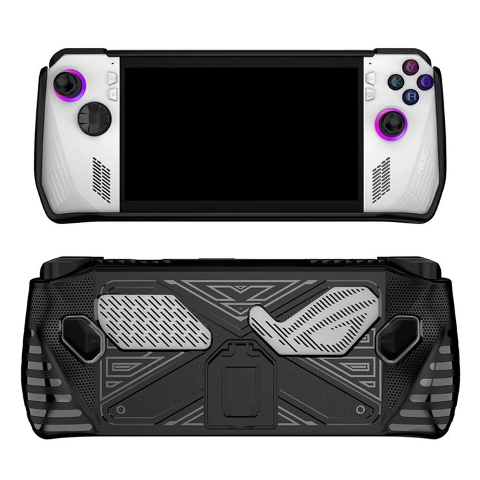 For Asus ROG ALLY Game Console Soft TPU Case Impact Resistant Protective Cover with Kickstand - Black - 4