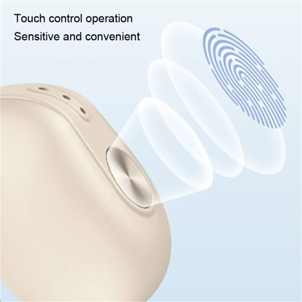 V50 Bluetooth-compatible Double Ear Headsets Bone Conduction Earphones Wireless Sport Running Clip-on Headphones - Skin Color - 3