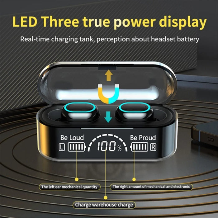G35 TWS Wireless Bluetooth-compatible Earphone Mini In-ear Earbuds Touch Headset with Digital Display Charging Case - 5