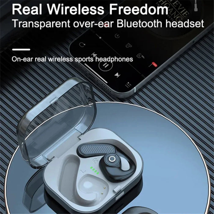 K23 Open Ear Headphone Wireless Air Bone Conduction Earphones TWS Bluetooth-compatible 5.3 Ear Clip Earbuds - Black - 2